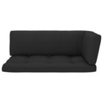 vidaXL Canapé d'angle palette de jardin noir bois de pin imprégné