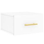 vidaXL Tables de chevet murales 2 Pièces blanc 35x35x20 cm
