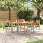 vidaXL Ensemble de salle à manger de jardin 7 pièces en bois massif d'acacia et métal