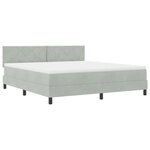 vidaXL Lit à ressorts avec matelas Gris clair 180 x 200 cm tissu