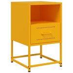 vidaXL Tables de chevet 2 Pièces jaune moutarde 36x39x60 5 cm acier