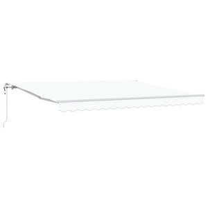 vidaXL Auvent Rétractable Blanc 400 × 300 cm tissu