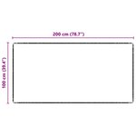 vidaXL Tapis Couloir Anthracite 100 x 200 cm 100 Polypropylène