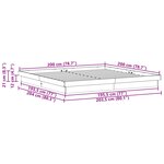 vidaXL Cadre de lit Blanc 200 x 200 cm Pin massif