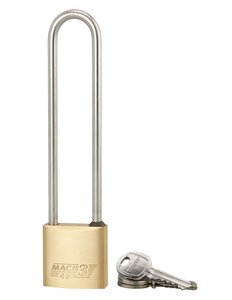 THIRARD - Cadenas à clé Mach 3 laiton extérieur anse haute acier 40mm 2 clés - THIRARD