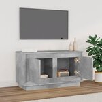 vidaXL Meuble TV gris béton 80x35x45 cm bois d'ingénierie