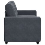 vidaXL Canapé causeuse gris foncé 120 cm velours