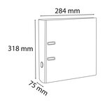 Classeur à levier polypropylène dos de 80mm vert clair x 20 EXACOMPTA