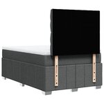 vidaXL Sommier à lattes de lit avec matelas Gris foncé 120x200cm Tissu