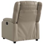 vidaXL Fauteuil inclinable électrique Cappuccino Similicuir