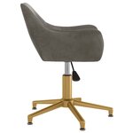 vidaXL Chaises pivotantes à manger lot de 6 Gris foncé Velours
