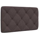 vidaXL Coussin de tête de lit marron foncé 90 cm tissu