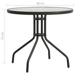 vidaXL Table de bistro Anthracite Ø80x71 cm Acier