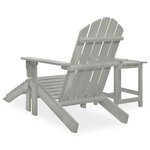 Chaise de jardin adirondack avec pouf et table sapin gris 02_0013326