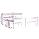 vidaXL Cadre de lit sans matelas bois massif de pin 180x200 cm