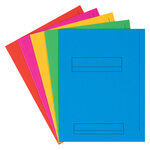 Chemises dossier 2 rabats oxford 24 x 32 cm 5 couleurs vives assorties - paquet de 50