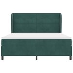 Lit à ressort vidaXL avec matelas Vert foncé 180x200 cm Velours