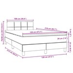 vidaXL Sommier à lattes de lit et matelas vert foncé 120x210cm velours