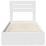vidaXL Lit de Rangement Blanc 90 x 190 cm Bois d'ingénierie