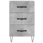 vidaXL Table de chevet gris béton 40x40x66 cm bois d'ingénierie