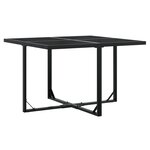 vidaXL Ensemble à manger de jardin coussins 5Pièces noir résine tressée
