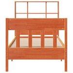 vidaXL Cadre de lit sans matelas cire marron 90x190 cm bois pin massif