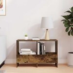 vidaXL Étagère à magazines Chêne fumé 68 5 x 30 x 45 cm