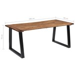 vidaXL Table à manger Bois d'acacia massif 180x90 cm