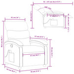 vidaXL Fauteuil inclinable de massage gris clair tissu