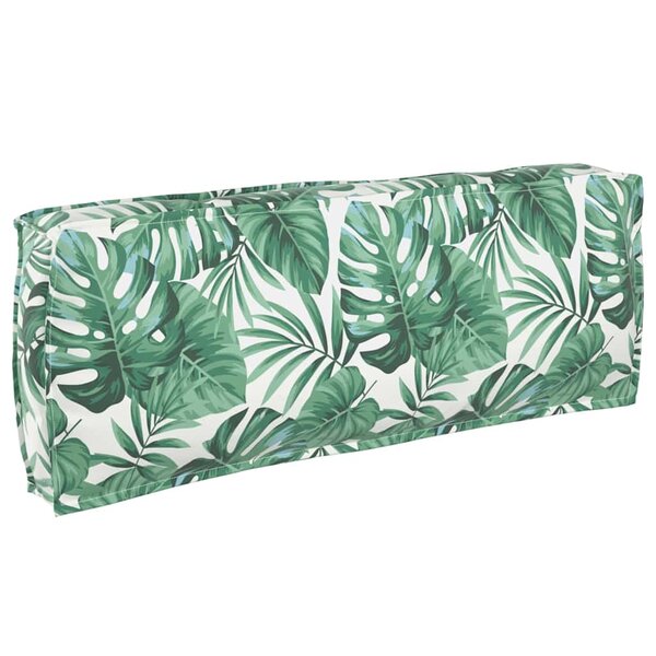 vidaXL Coussin de palette pour le dossier - Motif Feuille  120 x 40 x 12 cm  tissu Oxford.
