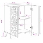 vidaXL Armoires de rangement Marron 60 x 33 5 x 75 cm