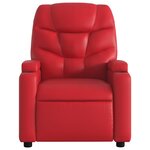vidaXL Fauteuil de massage inclinable rouge similicuir