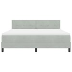 vidaXL Lit à ressorts avec matelas Gris clair 180 x 200 cm Velours