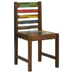 vidaXL Chaises à manger lot de 2 bois de récupération solide