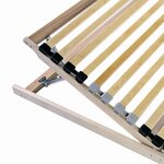 vidaXL Sommier à lattes Marron 80 x 190 cm Bois de hêtre massif