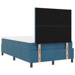 vidaXL Lit à ressorts avec matelas Bleu foncé 120 x 190 cm tissu