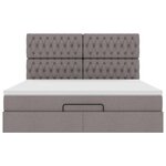 VidaXL Cadre de lit ottoman avec matelas taupe 180x200 cm tissu
