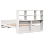 vidaXL Lit bibliothèque sans matelas blanc 140x190 cm bois pin massif