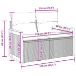 vidaXL Ensemble de canapé de jardin avec coussin 13 Pièces Noir polyrotin