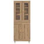 vidaXL Haut Armoire 2 Pièces Chêne artisanal Bois d'ingénierie
