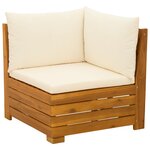 vidaXL Canapé d'angle de jardin Bois d'Acacia Massif Marron