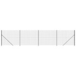 vidaXL Clôture en treillis métallique avec bride anthracite 2x10 m