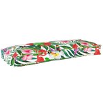 vidaXL Coussin pour banc de palette Floral Multicolore 100 x 40 x 8 cm