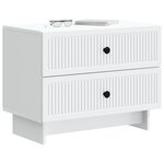 vidaXL Cabinet de chevet Blanc 62 x 34 5 x 47 5 cm Bois d'ingénierie