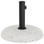 vidaXL Base de parasol pour poteaux de 37/42/52/58mm en béton blanc 20 kg