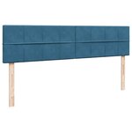 VidaXL Cadre de lit ottoman avec matelas bleu foncé 180x200 cm velours