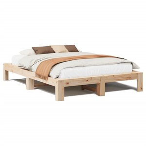 vidaXL Cadre de lit sans matelas 140x190 cm bois de pin massif