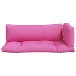 vidaXL Coussins de palette lot de 3 rose tissu Oxford