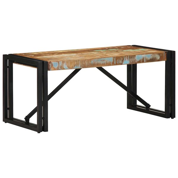 vidaXL Table basse multicolore 80x40x35 cm bois de récupération massif