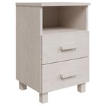 vidaXL Tables de chevet HAMAR 2 Pièces Blanc 40x35x62 cm Bois massif